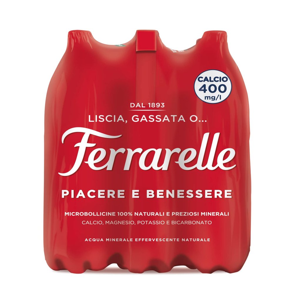Ferrarelle Acqua Minerale Effervescente Naturale 1.5L (Confezione da 6)