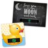 A6 Love You to The Moon and Back Chalkboard Room Thermometer and Duck Bath Thermometer Set view 1