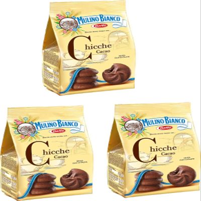 3x Mulino Bianco Chocolate Biscuits Cookies Snack 200 g
