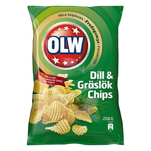 Olw Dill & Graslok Dill & Chives Crisps 200g