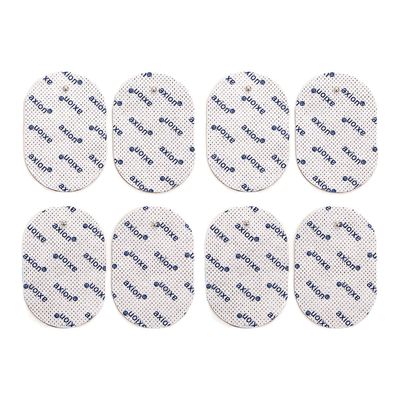 8 Reusable Oval Electrode Pads 70x50mm Compatible with Panasonic TENS & EMS Devices Self-Adhesive Replacement Gel Pads 3.2mm Connector axion Medical Accessory