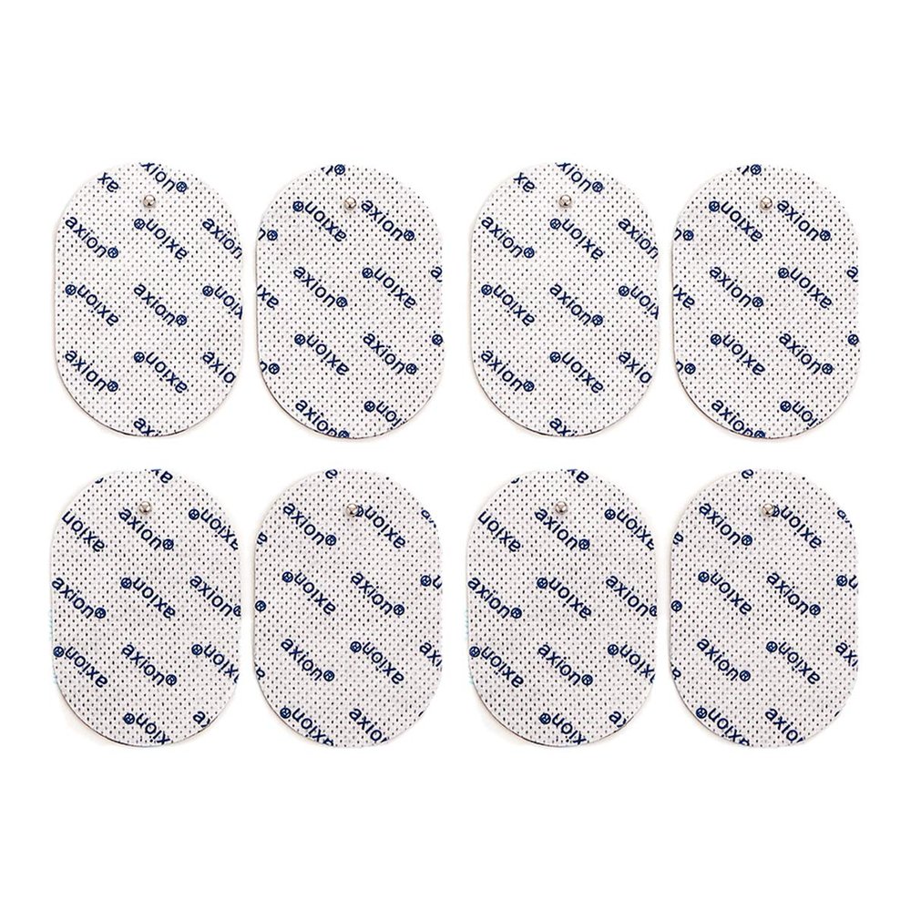 8 Reusable Oval Electrode Pads 70x50mm Compatible with Panasonic TENS & EMS Devices Self-Adhesive Replacement Gel Pads 3.2mm Connector axion Medical Accessory