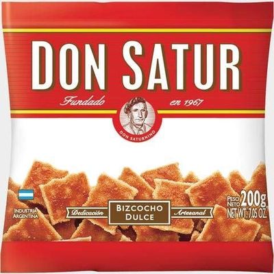 Don Satur Sweet Biscuits - Typical Argentine Cookies- Ideal for Any Time of the Day- 200 gr- 2 Pack