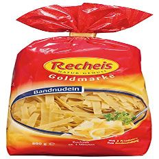 Recheis Gold brand, 500 g, ribbon noodles.