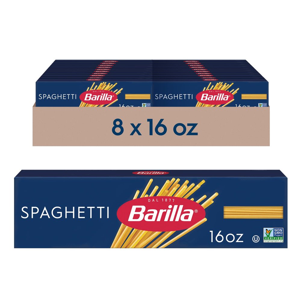 Barilla Pasta Spaghetti Multi Pack 8 One Pound Boxes Value Pack