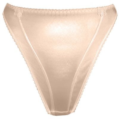 Silhouette Lingerie 'Sirena' Satin Thong Briefs (9200) (S (10), Caramel)