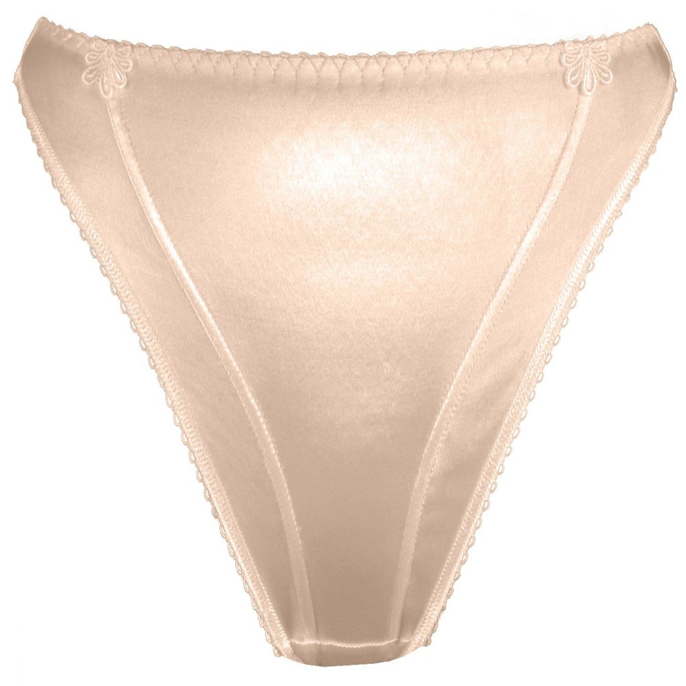 Silhouette Lingerie 'Sirena' Satin Thong Briefs (9200) (S (10), Caramel)