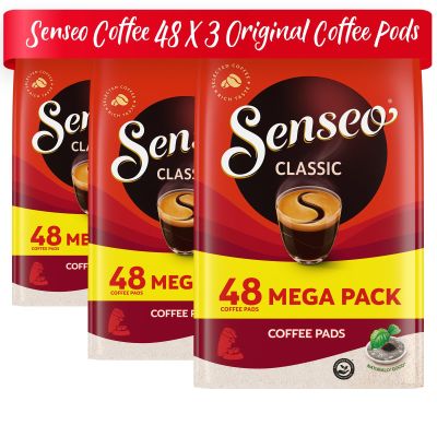 Senseo Coffee Pods Classic, Pack of 3, Intensive, Full Bodied Coffee Flavour 144 Pods