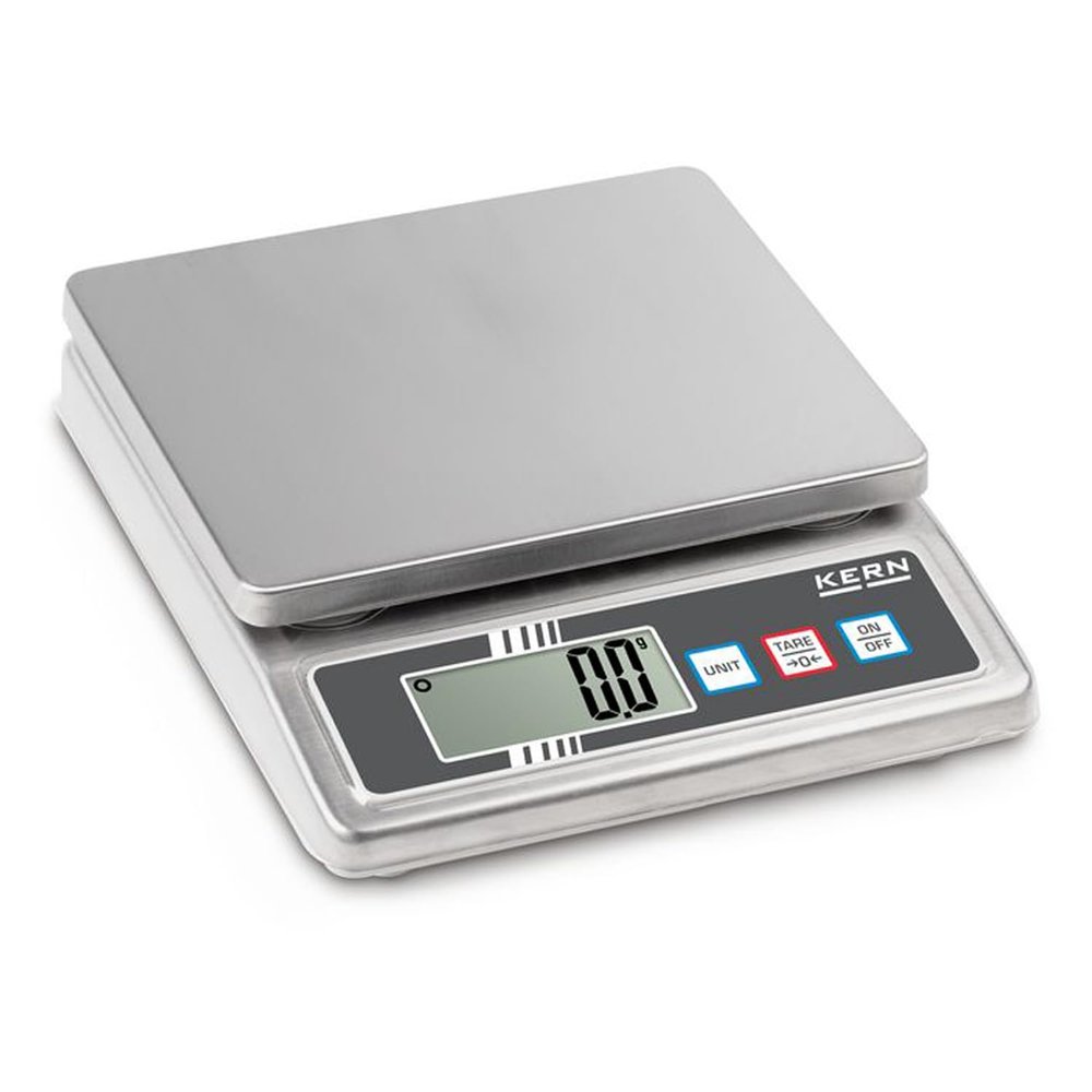 Bench scale [Kern FOB 5K-3NS] IP65: Protected against dust and water splashes, Weighing Range [Max]: 5 kg, Readout [d]: 1 g, Reproducibility: 1 g, Linearity: 2 g
