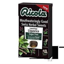 RICOLA Swiss Herbal Sweets - Liquorice (Stevia) 45g (Pack of 20)