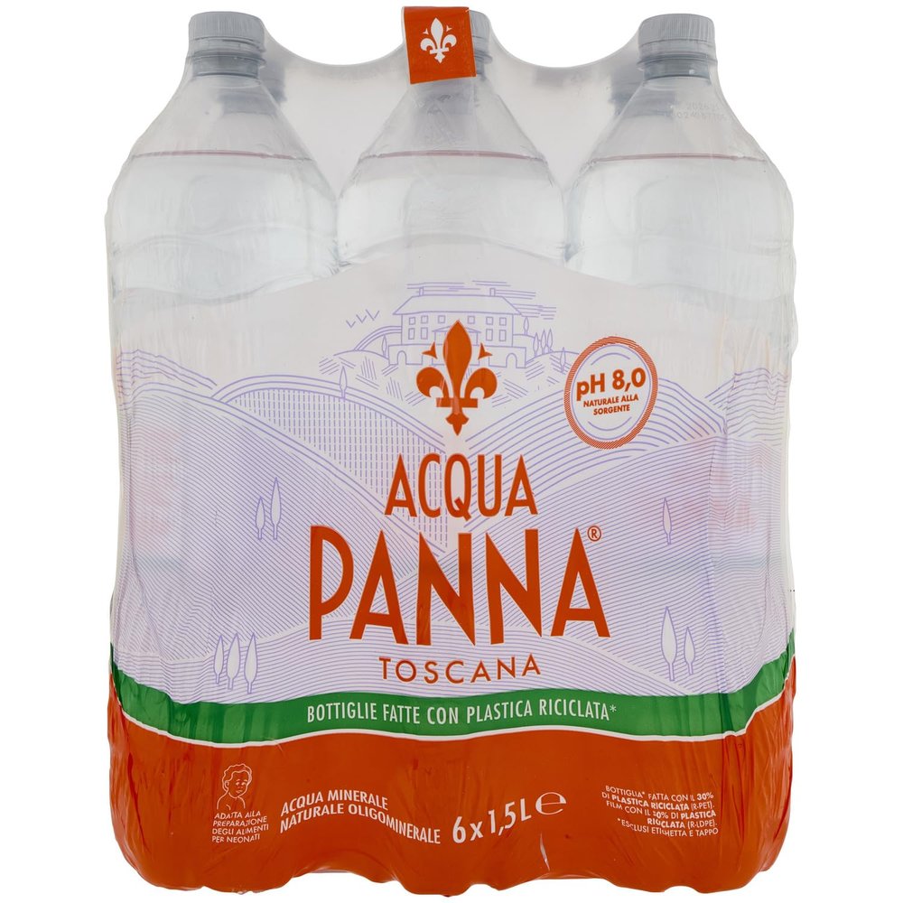 Acqua panna acqua minerale naturale lt. 1.5 confezione da 6 bottiglie (1000027873)