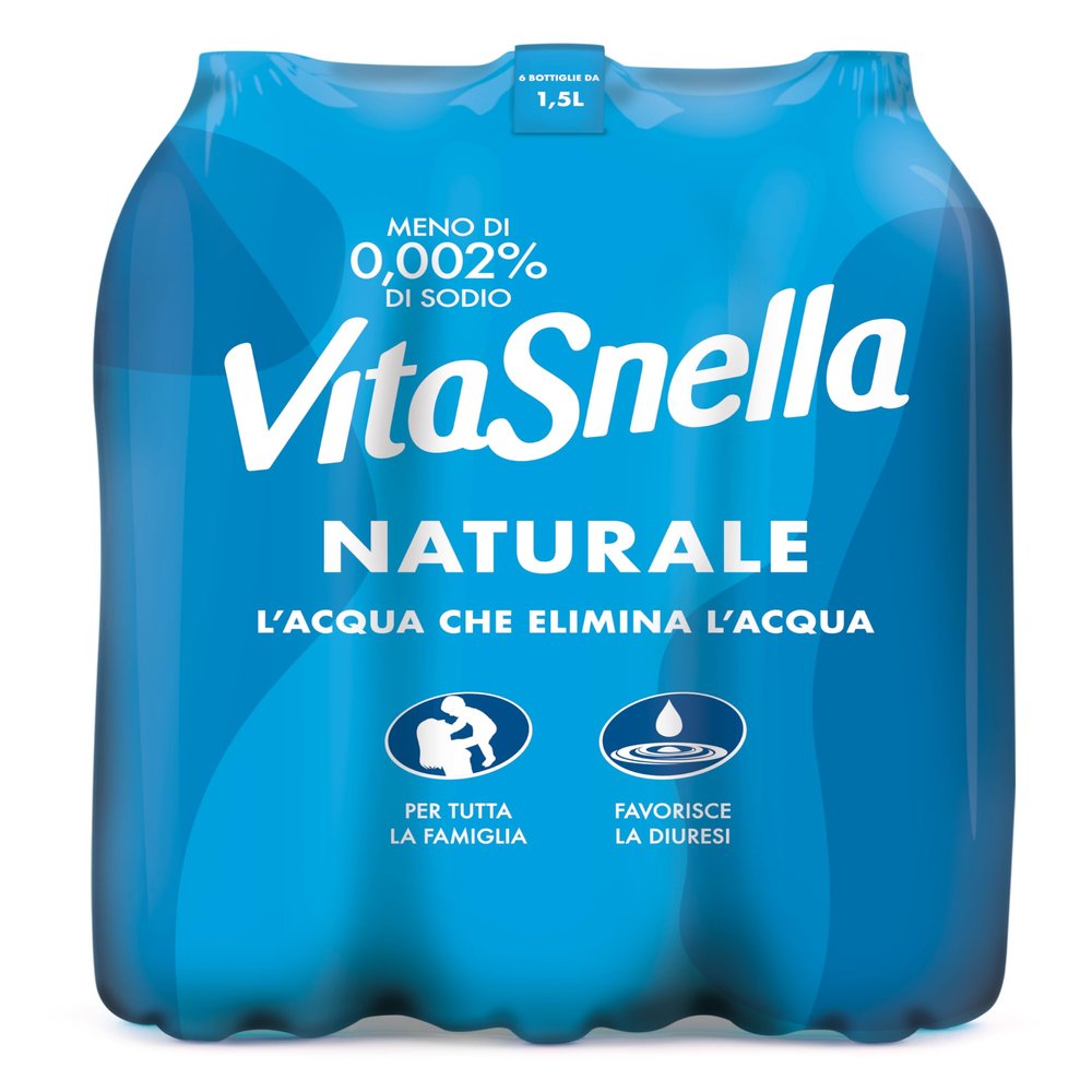 Vitasnella Acqua Oligominerale Naturale 1.5L (Confezione da 6)