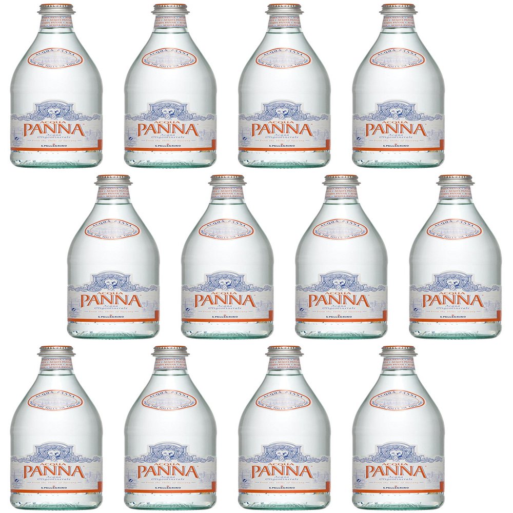 Acqua Panna: Natural Spring Water 25.36 Fluid Ounce (75cl) Glass Bottles (Pack of 12) [ Italian Import ]