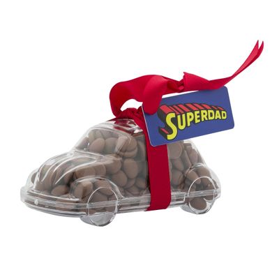 ButtonChocs Fathers Day Chocolate Car - Superdad. Belgian Milk Chocolate Fathers Day Gift.