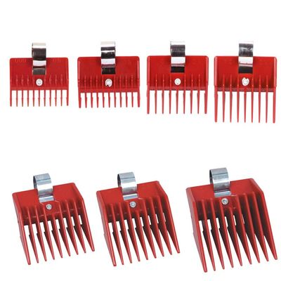 7pcs Speed O Guide Universal Clipper Comb Attachments 7 Diff Size Set (No. 000, No. 00 No. 0, No. 0a, No. 1, No. 1a, No. 2) by Speed O Guidw