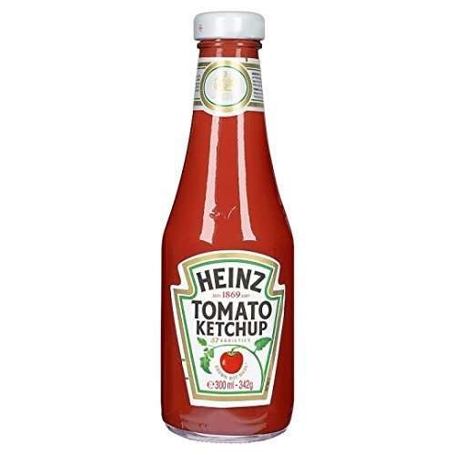 12 X HEINZ TOMATO KETCHUP GLASS BOTTLE 342g (12 PACK BUNDLE)