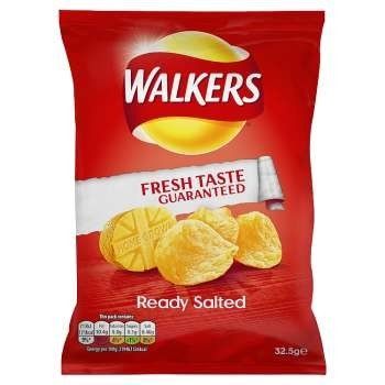 48 X WALKERS CRISPS READY SALTED 32.5g | 48 PACK BUNDLE