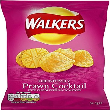 48 X WALKERS CRISPS PRAWN COCKTAIL 32.5g | 48 PACK BUNDLE