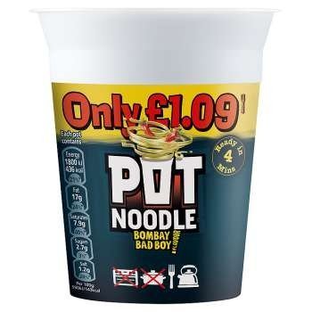 12 X POT NOODLE BOMBAY BAD BOY 1.09 90g (12 PACK BUNDLE)