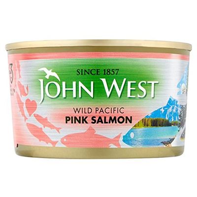 12 X JOHN WEST PINK SALMON 213g. 213g (12 PACK BUNDLE)
