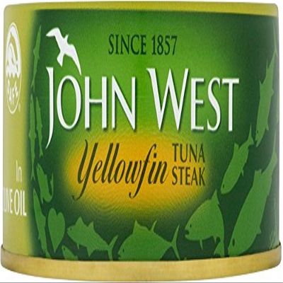 12 X JOHN WEST TUNA STEAK SUNFLOWER OIL 160g (12 PACK BUNDLE)