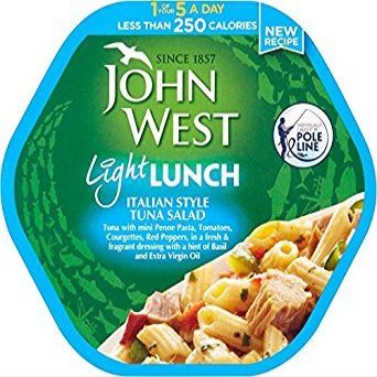 6 X JOHN WEST TUNA LIGHT LUNCH ITALIAN 220g (6 PACK BUNDLE)