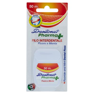Dentonet-Pharma, Dental Floss, Fluorine and Mint, 50 m