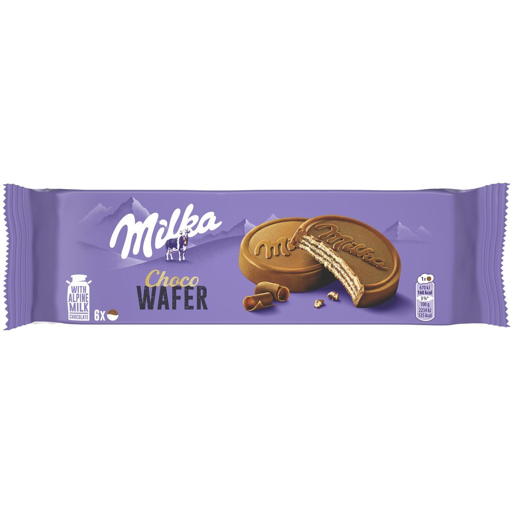 Chocolate Wafers | Milka | Choco Wafer Milk Chocolate 6 Waffles | Total Weight 180 Grams