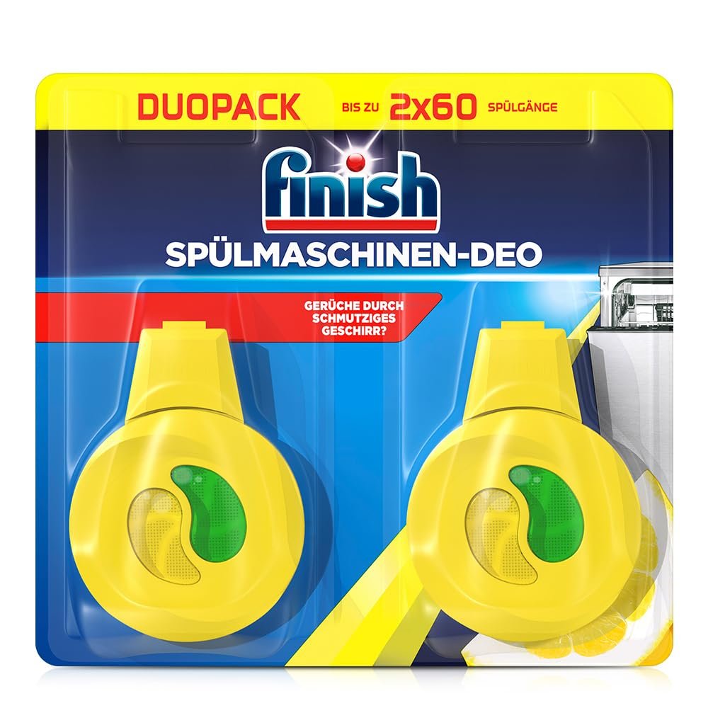 Finishh Dishwasher Freshener Lemon and Lime - Last up to 60 Washes each (Dou Pack)