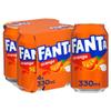 Fanta Soft Drink, Orange, 4 x 330ml view 1