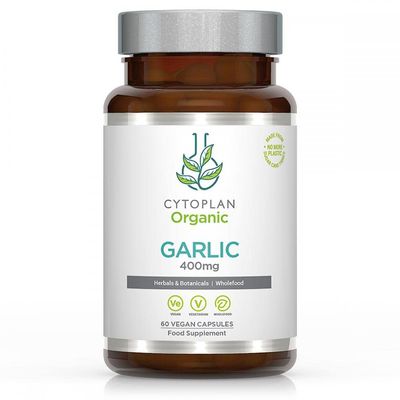 Cytoplan Organic Whole Garlic Powder 400mg Capsules 60 Optimal Absorption British Developed Scientifically Formulated