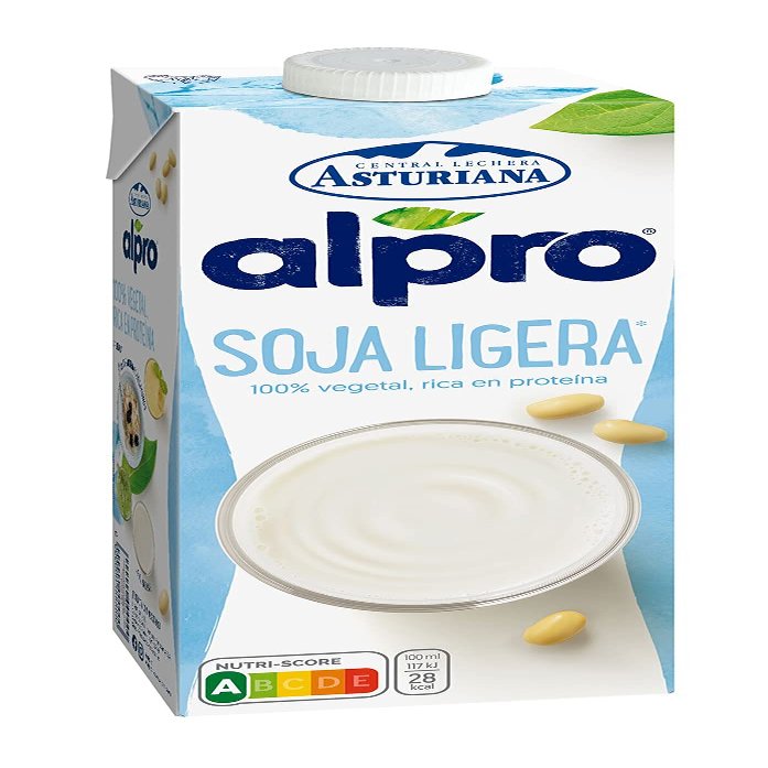 Leche De Soja Ligera Asturiana Alpro Brick 1L