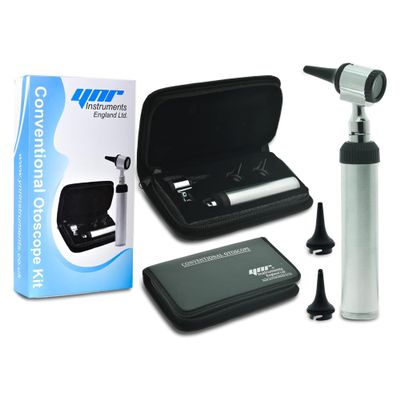 YNR Otoscope with LED  Portable Ear Scope Microscope for Diagnostic Examination, 4x Magnification, Rheostat Switch & Vegan Leather Case | Ear Wax Removal for Family, Pets, Students, Nurses & Doctors