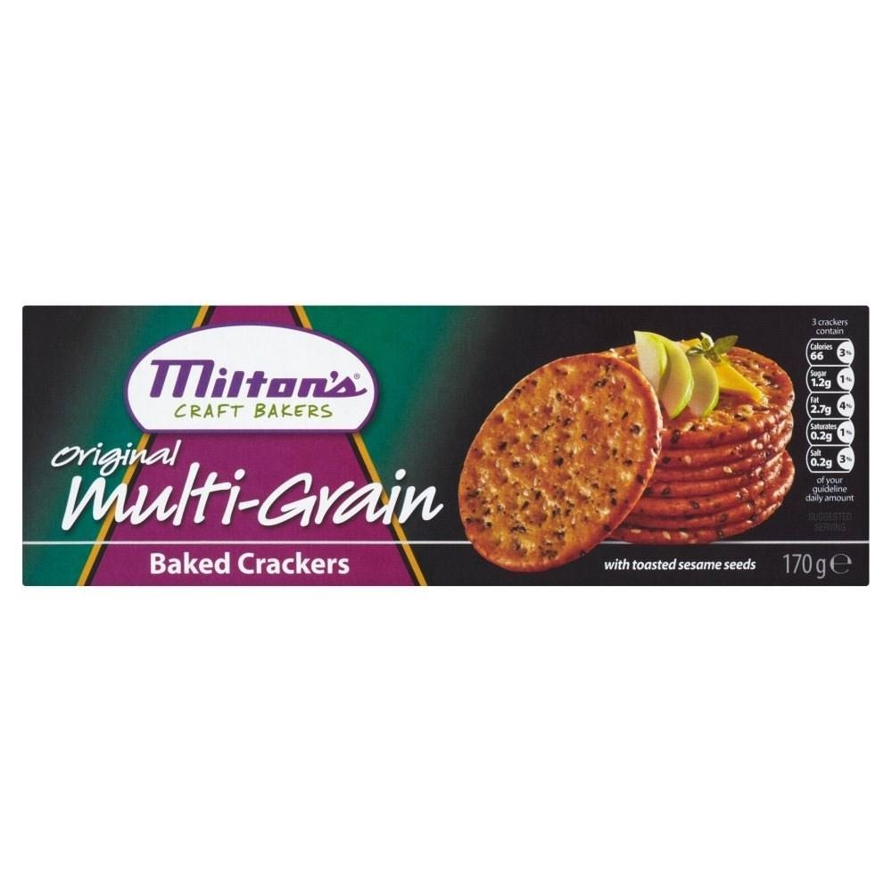Milton's Baked Crackers - Multigrain (170g) - Pack of 2