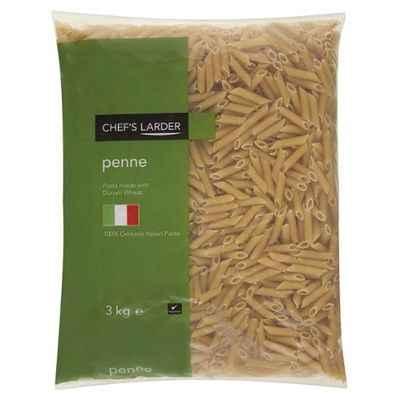 Chef's Larder Penne Pasta 3 kg (Pack of 4 x 3 Kg)