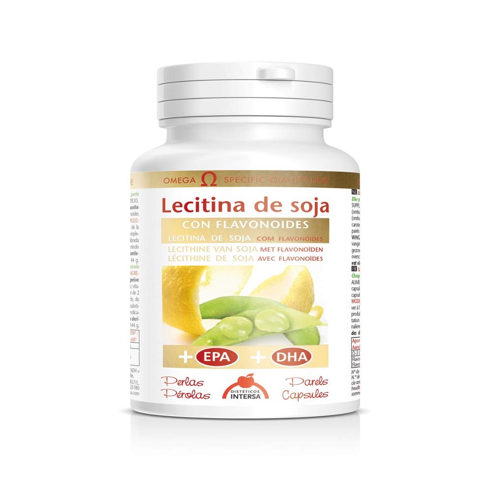 With flavonoides Soya Lecithin 1200 mg/90 Pearls of intersa
