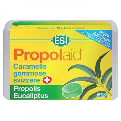 Esi Propolaid Candy Chewy Swiss + Propolis Eucalyptus Sugar Free 50g