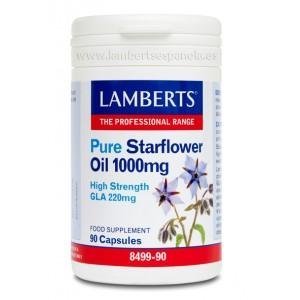 Lamberts Pure Borage Oil 1000mg 90 Capsules with High GLA Content