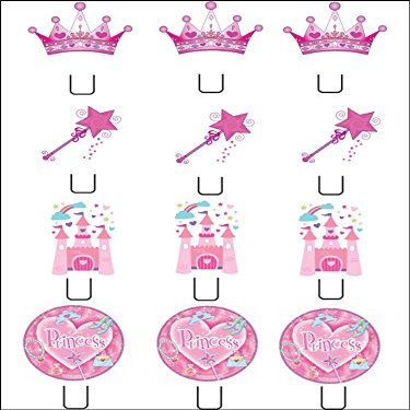 12x Princess Party Stand UPS Premium Rice Paper Edible Cake Toppers