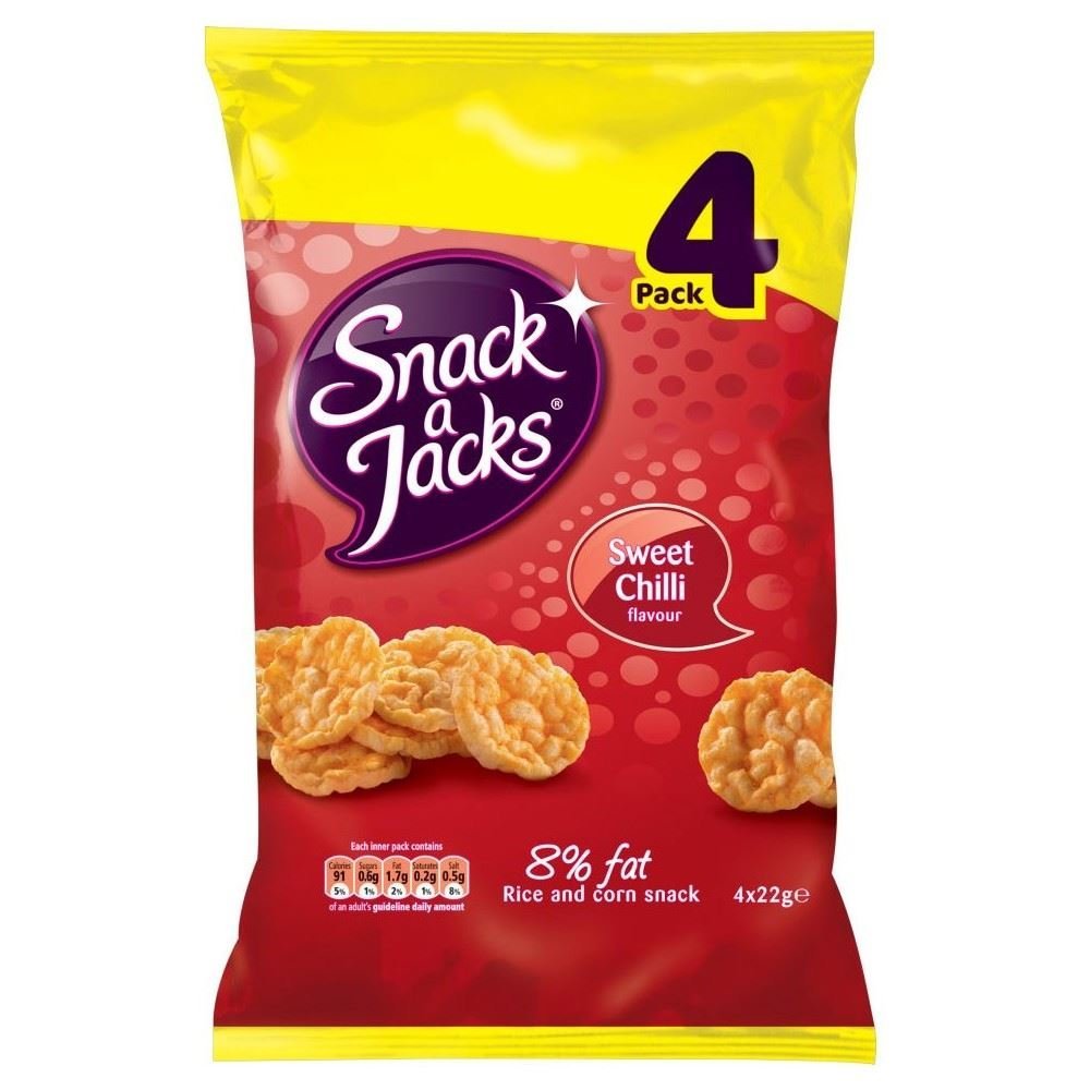 Snack-a-Jacks Sweet Chilli (4x22g) - Pack of 6