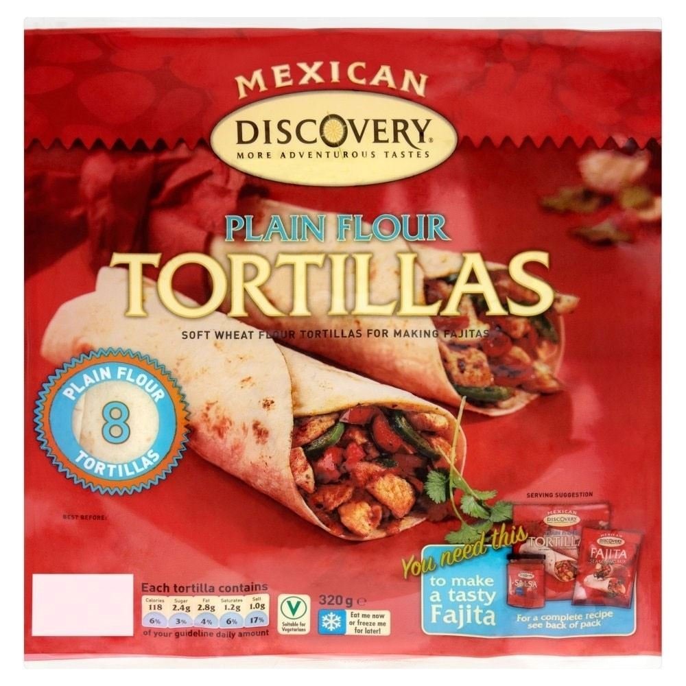 Santa Maria Mexican Plain Flour Tortillas (8 per Pack) - Pack of 6