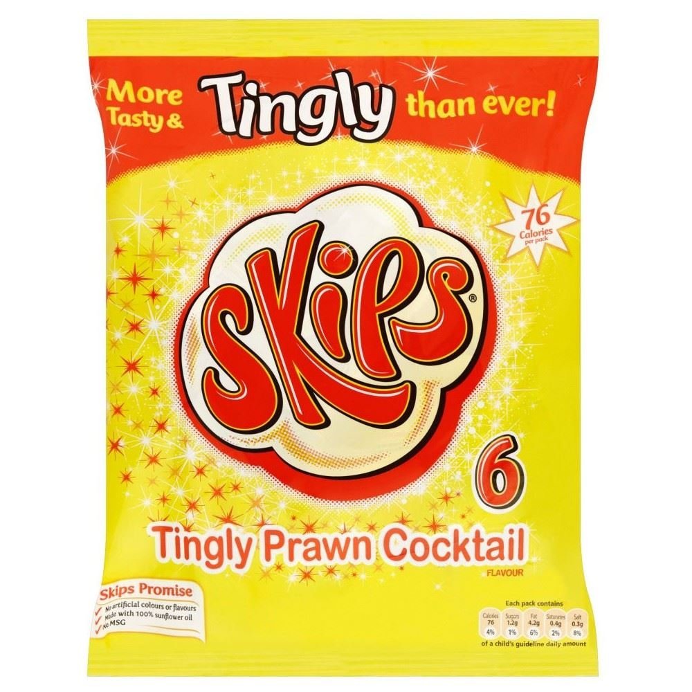 KP Skips - Tingly Prawn Cocktail (6x15.5g) - Pack of 6