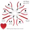 The Beadsmith I Beads Pliers  4.5 Inches, 8-Piece Set: Round Nose, Chain Nose, Bent Chain Nose, Flat Nose, Nylon Jaw, Tweezers & Tungsten Carbide Side Cutter  Heart-Shaped Carrying Case Included view 4