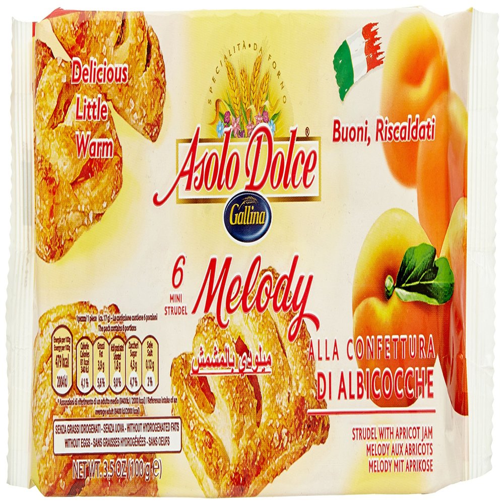 Asolo Dolce Melody Albicocca - 18 pezzi da 100 g [1800 g]