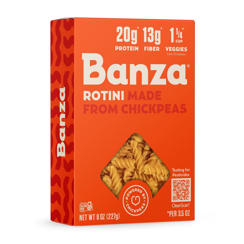 Banza Chickpea Pasta - High Protein Gluten Free Healthy Pasta - Rotini (8 oz)