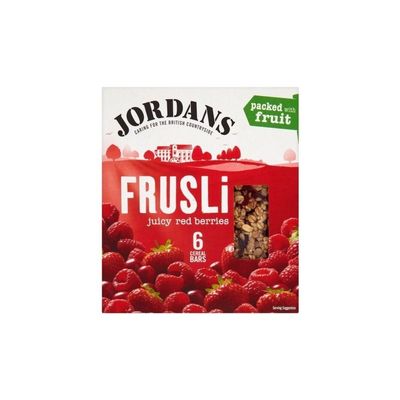 Jordans Frusli Juicy Red Berries Cereal Bars (6x30g) - Pack of 2