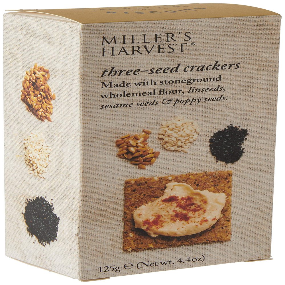 Artisan Biscuits Three Seed Crackers, 125g, Packaging may vary