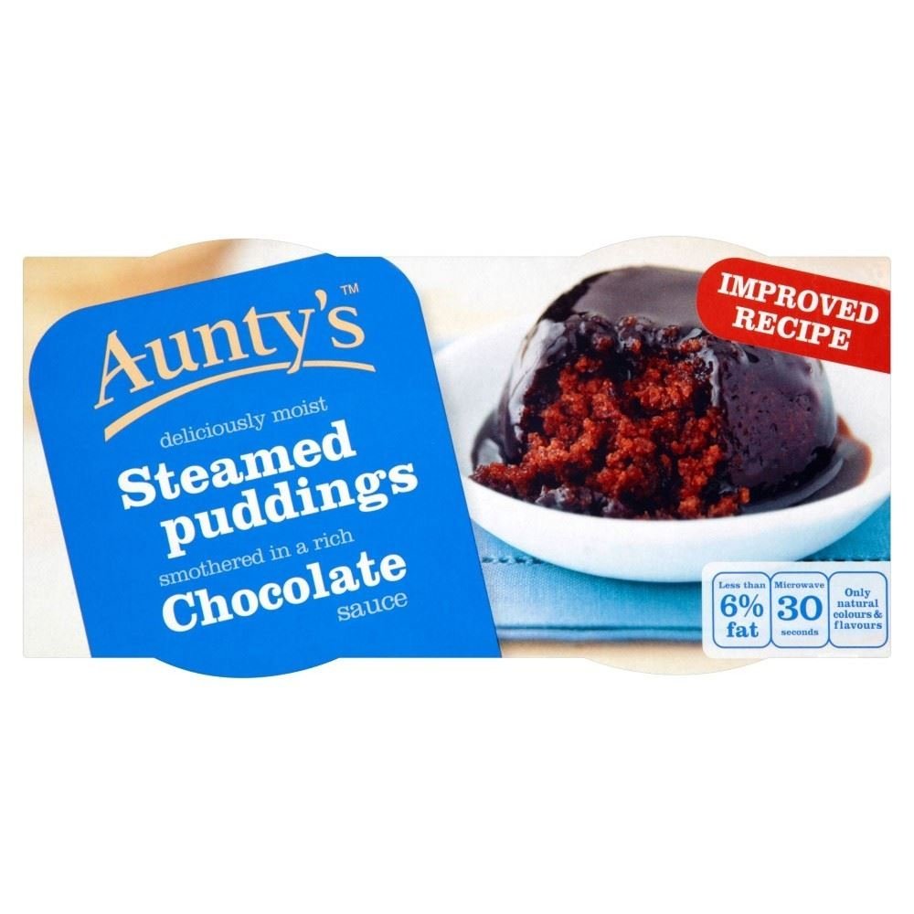 Aunty's Chocolate Steamed Puddings (2x100g) - Pack of 2