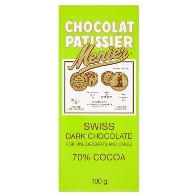 Menier Swiss Dark Cooking Chocolate (100g) - Pack of 2