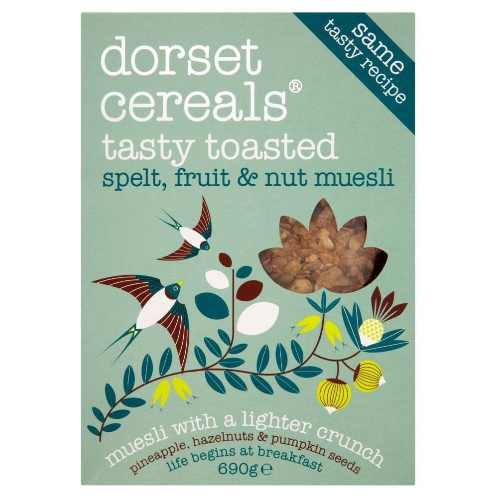 Dorset Cereals Tasty Toasted Spelt, Fruit & Nut Muesli (690g) - Pack of 2